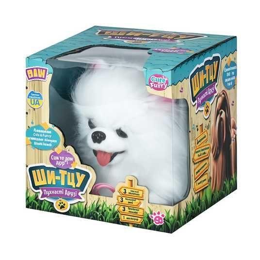 Собака M 6212 I UA (12шт) Ши-тцу, д/к(повідець), 28-19-19см, сенсорна, музика-звук(укр), звук(гавкає), фото 1