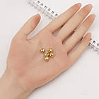 Бусини, Еко Латунь, Круглі, Золото, 8 мм, Отвір 2 мм, 5 шт, фото 2