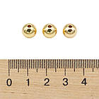 Бусини, Еко Латунь, Круглі, Золото, 8 мм, Отвір 2 мм, 5 шт, фото 3