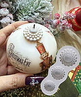 Молд на 3 шт. верхівки для свічок. Розміри прибл. 3, 2,5 см та 1,9 см.