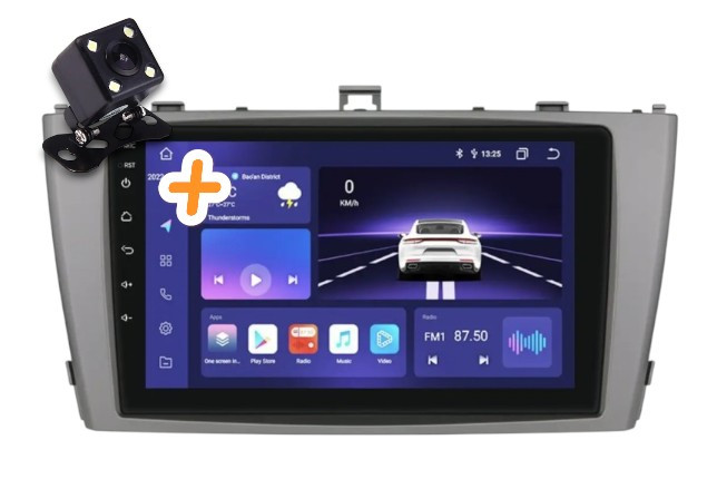Магнитола для Toyota Avensis 2009-2015 (4+64 ГБ) на Android | QLED-екран, 4G, фото 1