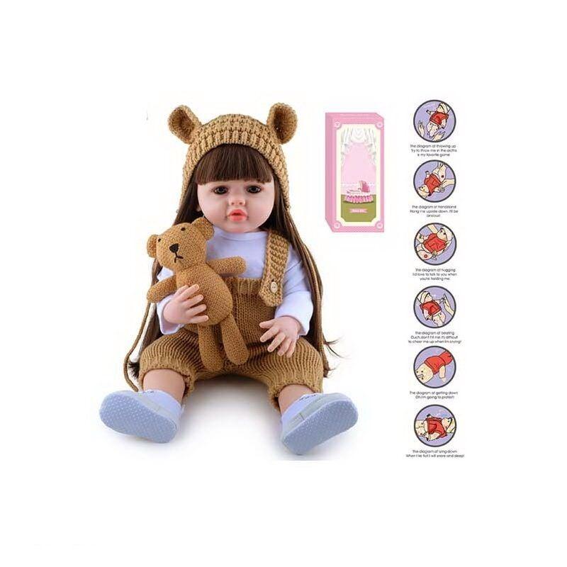 Лялька AFD 8866-66 S (12) висота: 52 см, функціональна, гумова, звуки, прошите волосся, аксесуари, в коробці