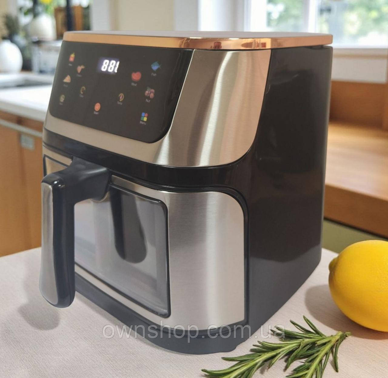 Аерогриль-фритюрниця Henschll HS-013, чаша 12 л, потужність 3600 В, автопрограми, книга рецептів, фото 1