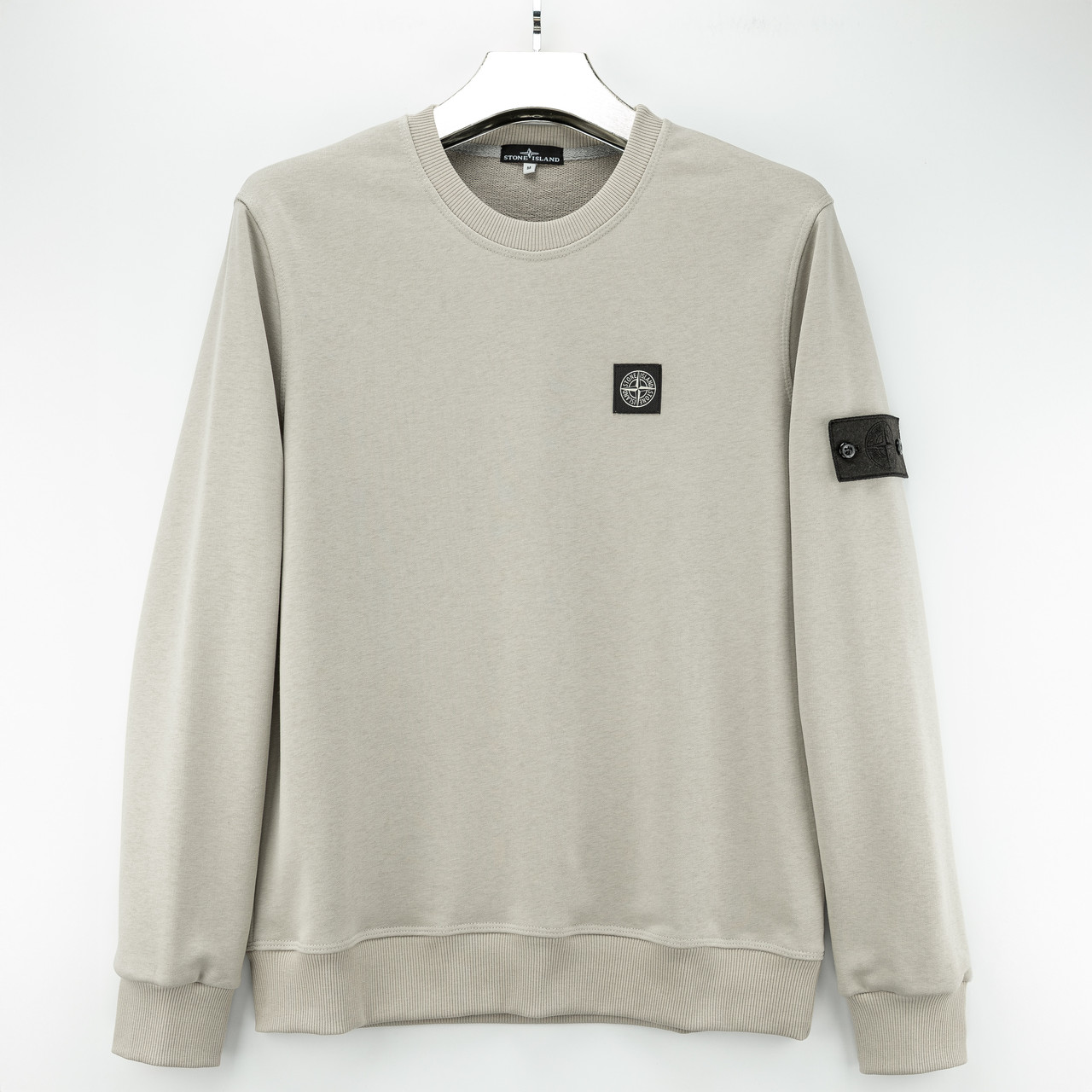 Світшот Stone Island світло-сірий м’який якісний осінь-весна, фото 1