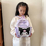 Рюкзак маленький дитячий шкільний портфель Куроми Kuromi 10665 фіолетовий, фото 3