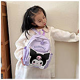 Рюкзак маленький дитячий шкільний портфель Куроми Kuromi 10665 фіолетовий, фото 6