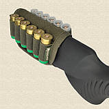 Патронташ Marck-men на приклад на 6 - 12 патронів .12К калібру для спорядження або дозарядки. Хакі, фото 2