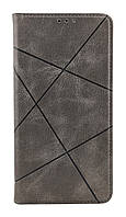 Чохол книжка Business Leather для Samsung Galaxy A12 / A125 на магніті з підставкою сірий