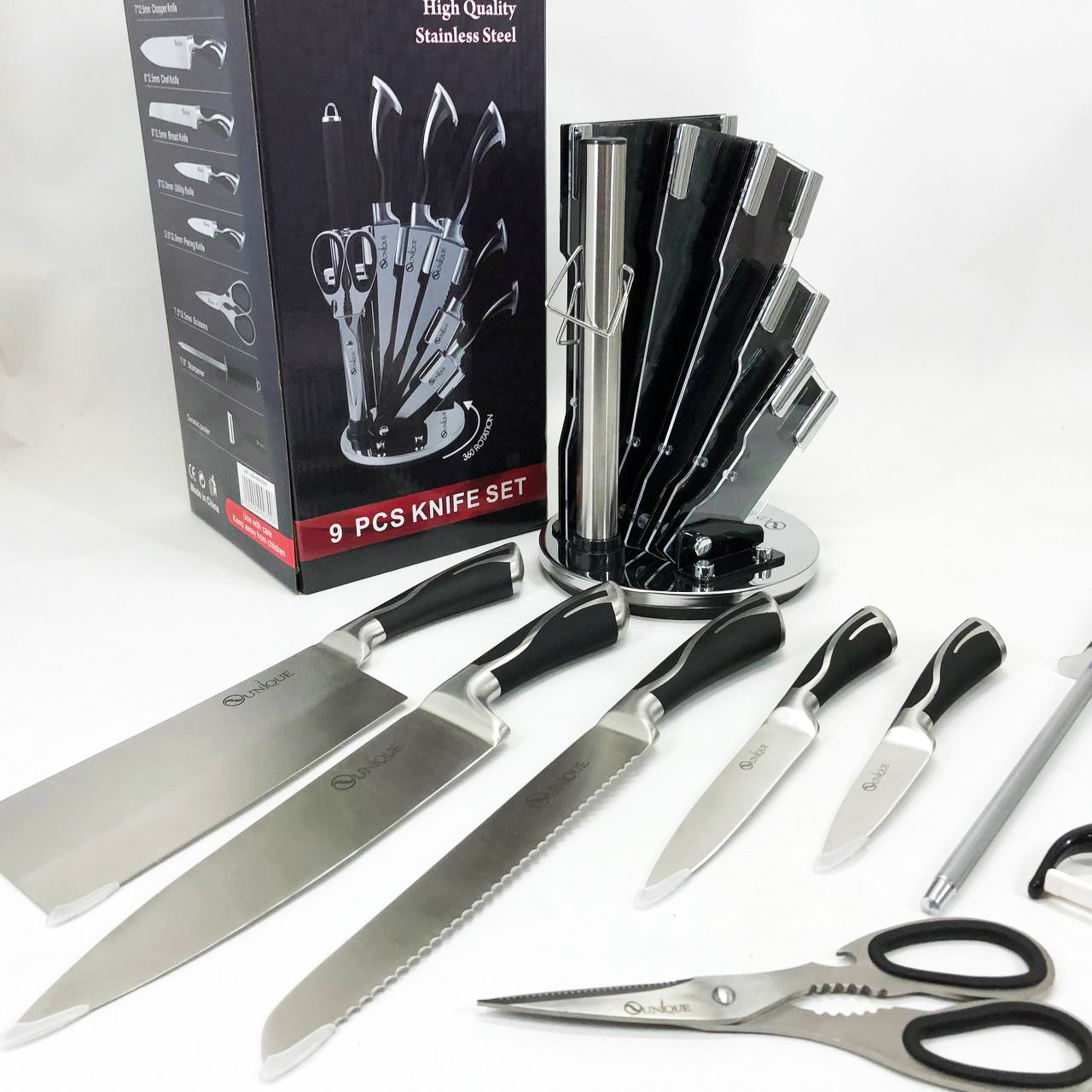 Набір литих кухонних ножів UNIQUE UN-1834, Набір ножів для готування для кожної кухні AZ-11, фото 1