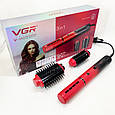 Професійний фен-гребінець з іонізацією VGR, Фен для укладки зачіски, Фен-гребінець для сушіння OQ-84, фото 9