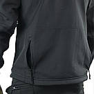 Тактичний демісезонний костюм Softshell Чорний, фото 4