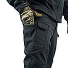 Тактичний демісезонний костюм Softshell Чорний, фото 6