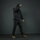 Тактичний демісезонний костюм Softshell Чорний, фото 7