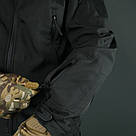 Тактичний демісезонний костюм Softshell Чорний, фото 9