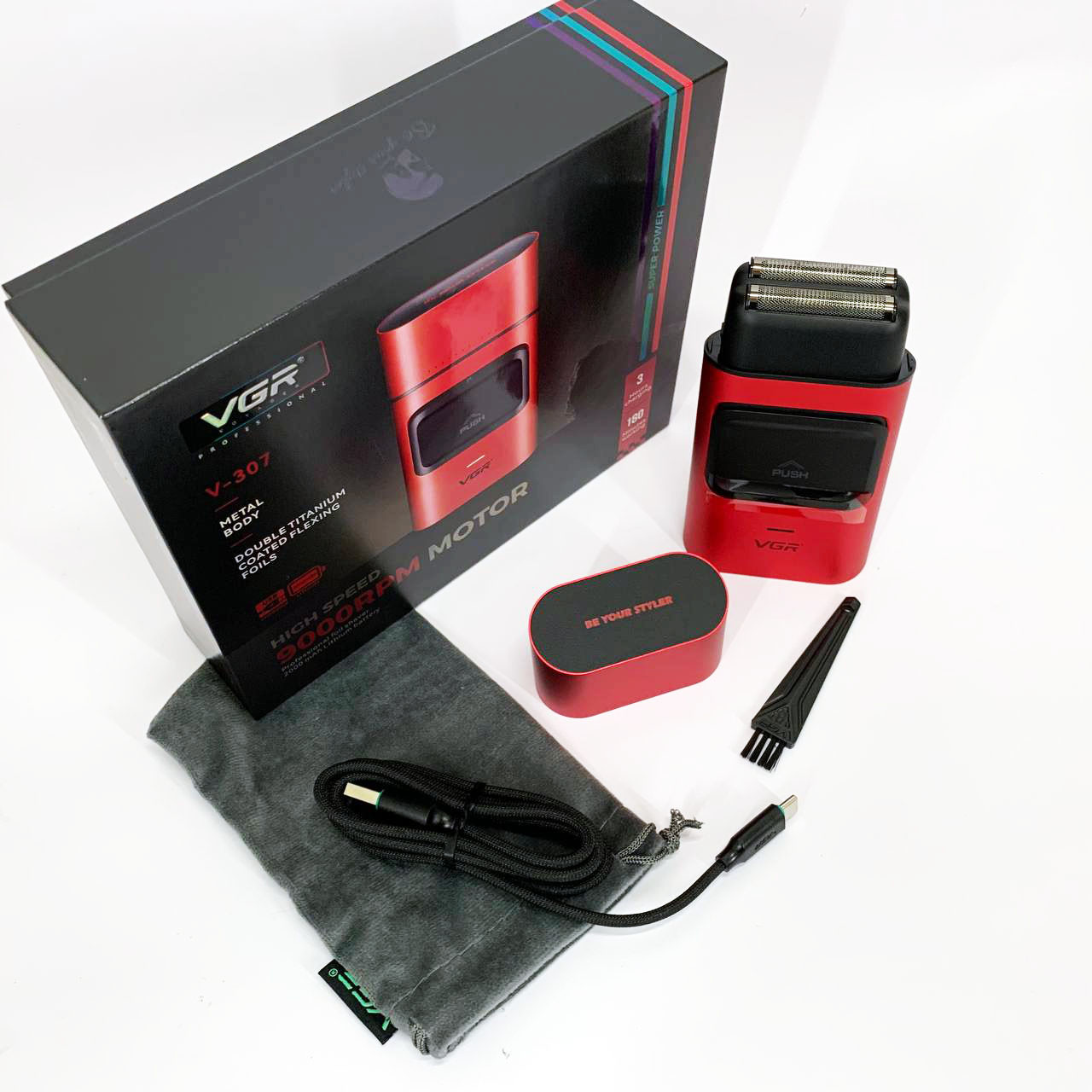 Електронна бритва для бороди VGR, Електрична чоловіча бритва для бороди професійна гоління RZ-99, фото 1