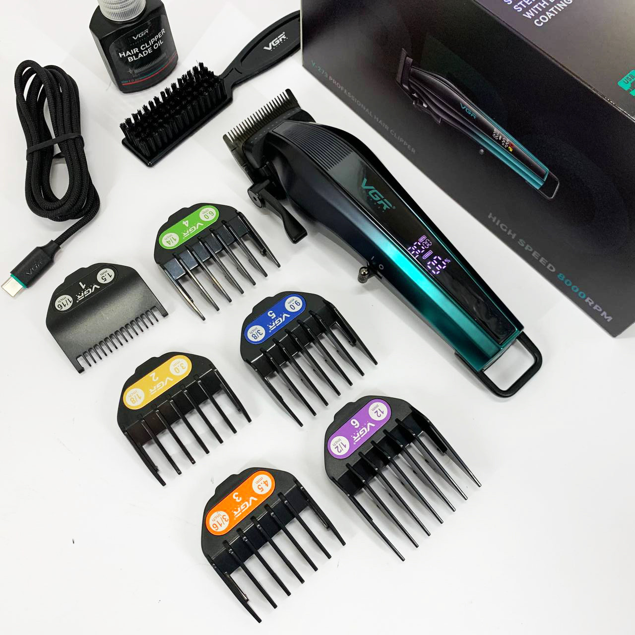 Бездротова машинка для стрижки для дому Бездротовий тример стрижки та гоління PY-83, фото 1