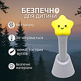 Нічник силіконовий м'який, дитячий нічник настільний бездротовий з акумулятором Hechpro (2306), фото 3