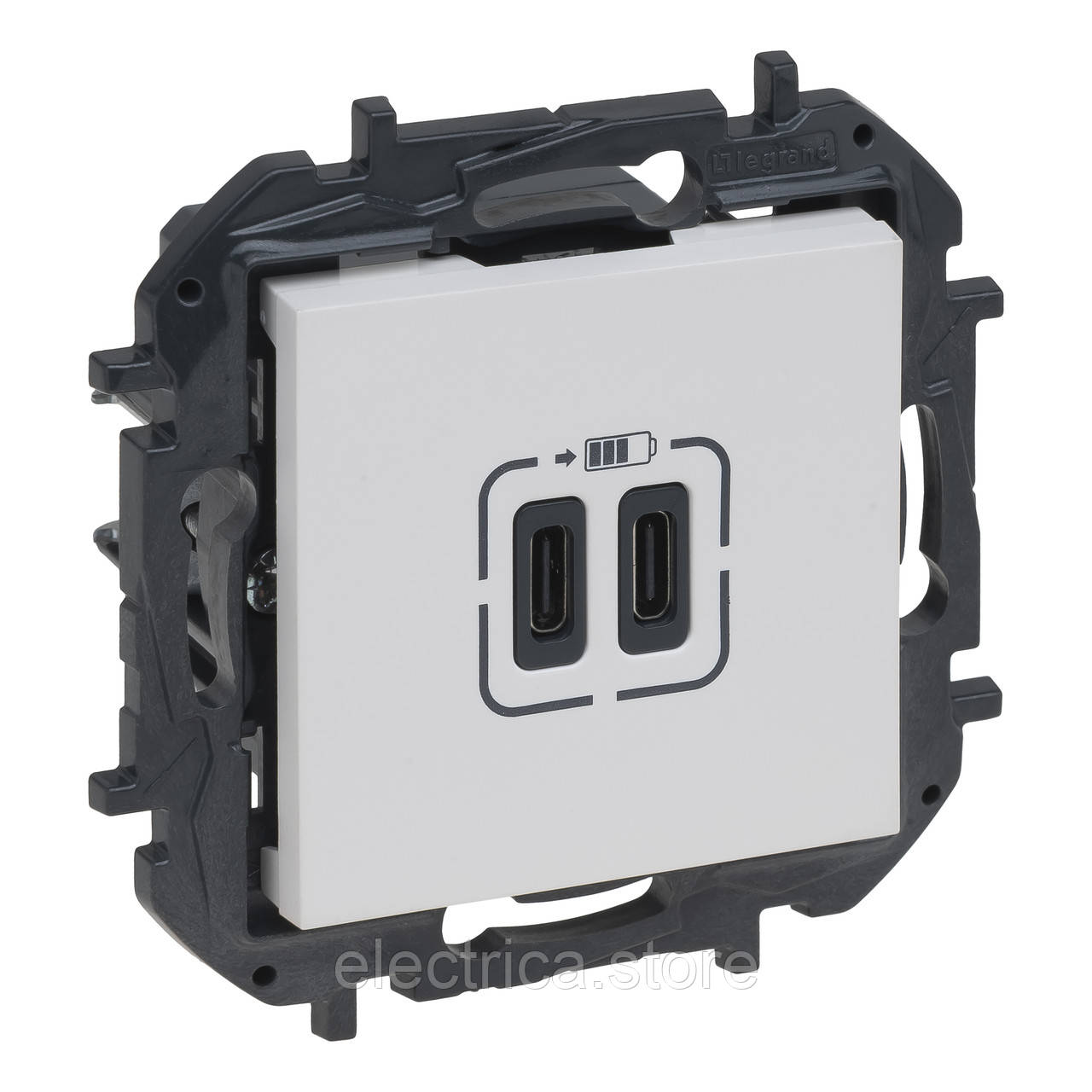 Розетка USB Тип C+C 15Вт 5 В біла NILOE STEP Legrand 863139, фото 1