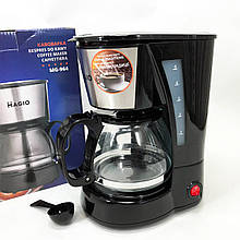 Кавоварка на дві чашки MAGIO MG-964 650 Вт, Крапельна компактна кавоварка для дому, Кавомашина домашня MR-42