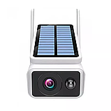 Бездротова вулична камера відеоспостереження з сонячною панеллю WIFI Solar ABQ-Q1 Full HD, фото 3