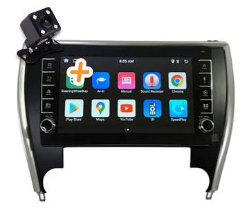 Магнітола для Toyota Camry 55 USA 2015-2017 Android 2/32 ГБ з кнопками | CarPlay, Bluetooth, камера