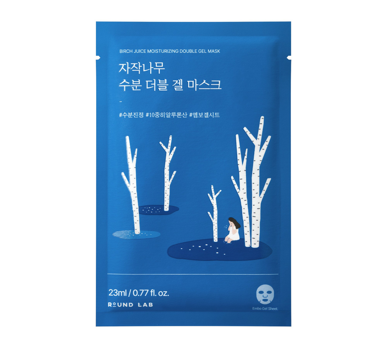 Зволожуюча гелева маска з березовим соком ROUND LAB Birch Juice Moisturizing Double Gel Mask 23 ml, фото 1