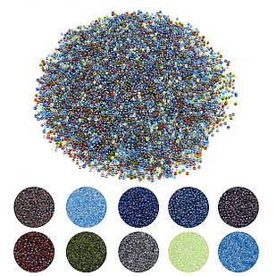 Бісер Китайський 12/0, Круглий, Мікс, 100 г