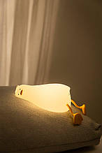 Силіконовий нічник "Лежача качка" з підставкою для телефону