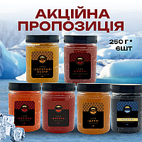 Набір з шести видів ікри Лосось Форель Осетр Кижуч Щука Золотий осетр по 250г