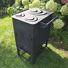 Буржуйка з варильною поверхнею "Годувальниця", для дому, дачі, в гараж, сталь 4мм