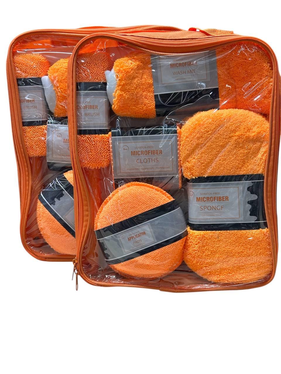 Набір для мийки авто набір для миття та догляду за автомобілем 9 предметів ORANGE LUXURY