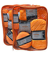 Набір для мийки авто набір для миття та догляду за автомобілем 9 предметів ORANGE LUXURY