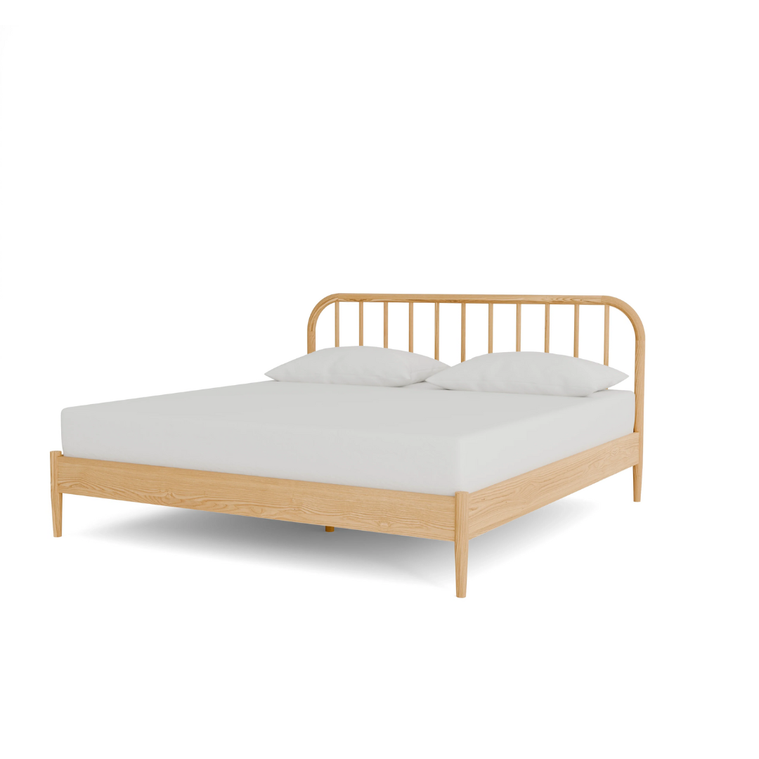 Ліжко двоспальне "Наомі" з натурального дерева, фото 1