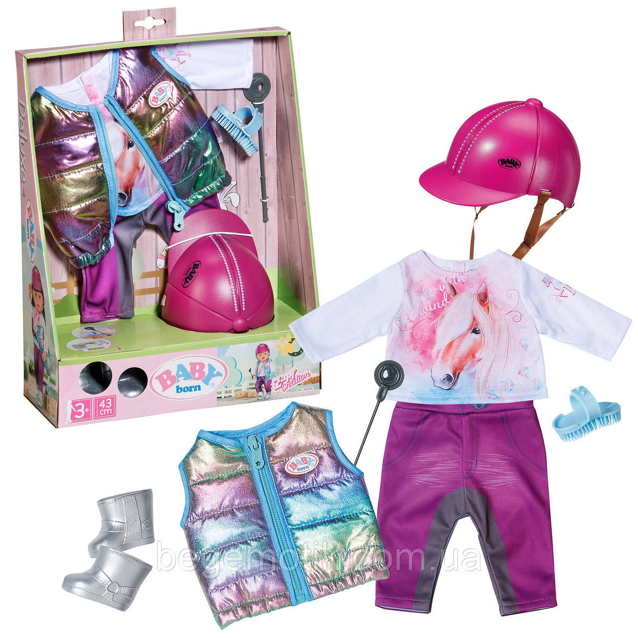 Набір одягу ляльки Бебі Борн костюм для верхової їзди BABY born Deluxe Riding Outfit 836194
