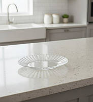 Тарілки пластикові склоподібні 205 мм прозорі 10 штук — одноразовий посуд для вечірок і банкетів HoReCa