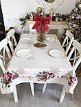 Скатертина на Новорічний стіл гобеленова 137х137 см Limaso G-34278, фото 4
