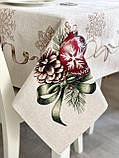 Скатертина на Новорічний стіл гобеленова 137х137 см Limaso G-34278, фото 7