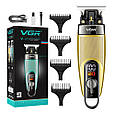 Професійна машинка для гоління голови VGR V-975, Машинка-тример для стрижки бездротова OM-85, фото 5