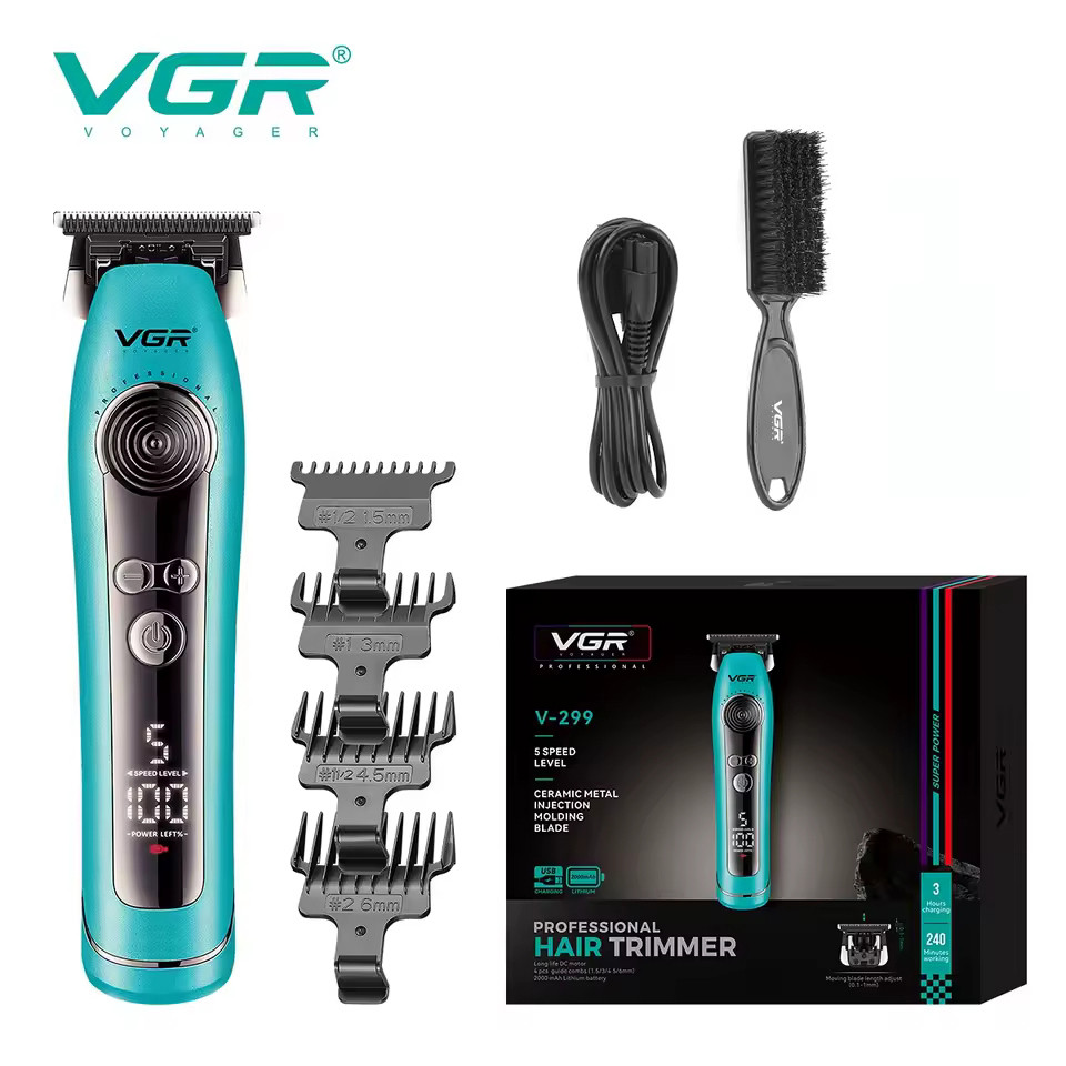 Набір для стрижки волосся на акумуляторі VGR V-299, Електрична машинка для стрижки потужна AV-82, фото 1