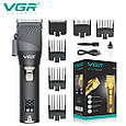 Миюча машинка для стрижки VGR, Машинка для стрижки на акумуляторі Електромашинка RL-37, фото 2