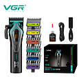 Машинка для стрижки посіченого волосся VGR, Набір для стрижки з зарядкою Миюча машинка BO-19, фото 6