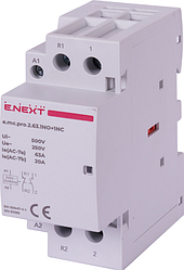 Модульний контактор e.mc.pro.2.63.1NO+1NC, 2р, 63А, 1NO+1NC, 220В