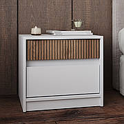 Тумба приліжкова Еверест Стайл-500 Білий + канелла