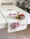 Доріжка на стіл Новорічна 45х140 см., гобеленова Limaso G-34278, фото 2