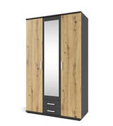 Шафа гардеробна Poseda PS1 Accord, колір антрацит/дуб артізан