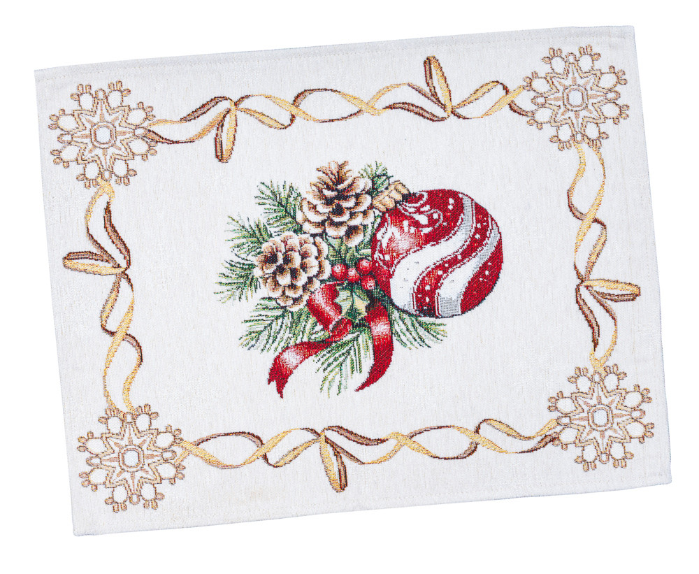 Серветка-підкладка Новорічна під тарілку, гобелен G-34278, фото 1