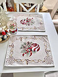 Серветка-підкладка Новорічна під тарілку, гобелен G-34278, фото 4