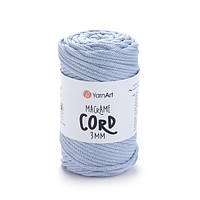 Пряжа для в'язання YarnArt Macrame Cord 3 mm. 250 г. 85 м. Колір 760, блакитний