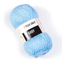 Пряжа для в'язання YarnArt baby. 50 г. 150 м. Колір — 455 блакитний. Акрил