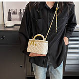 Жіноча сумка-косметичка 28200 Vanity Bag крос-боді біла молочна, фото 6